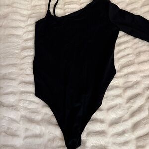 Abercrombie & Fitch Black Asymmetrical Bodysuit